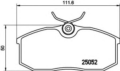 HELLA PAGID 8db355020821 -  Комплект тормозных колодок, дисковый тормоз